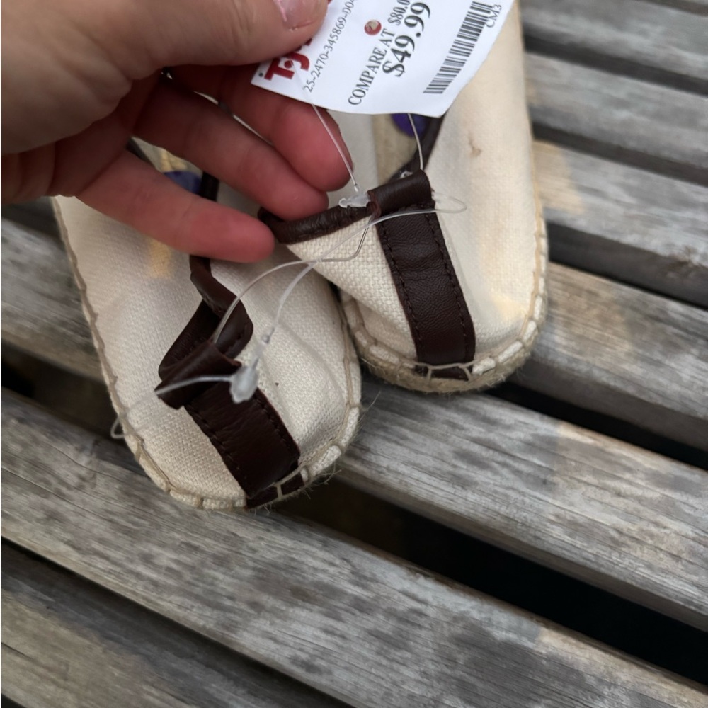 Michael Kors Cream Canvas Espadrilles Slip Ons NWT - Picture 5 of 5